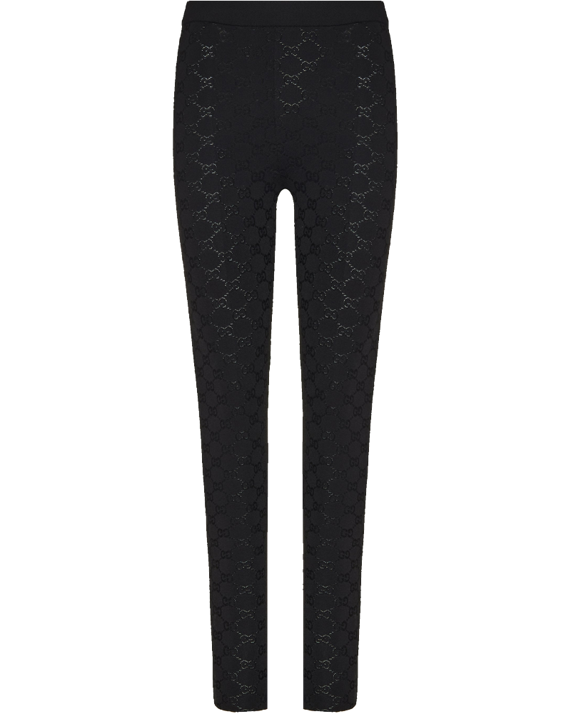 Оригінальна Gg Embroidered Viscose Blend Leggings Gucci