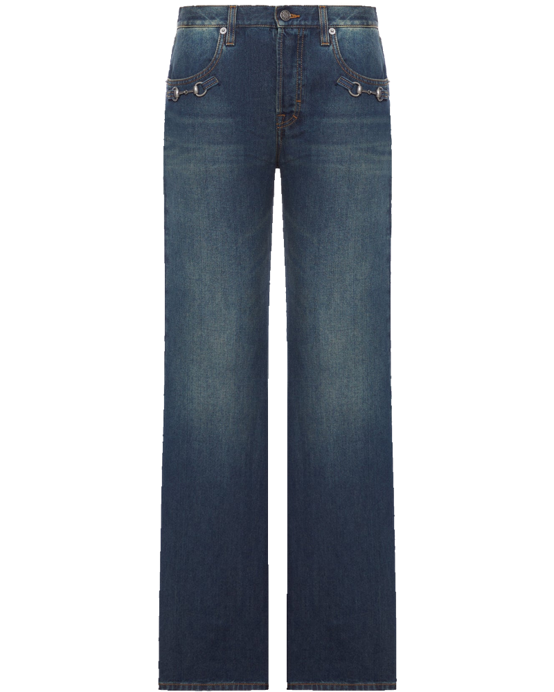 Cotton Denim Trousers With Clamp Gucci – Гарантія оригінальності