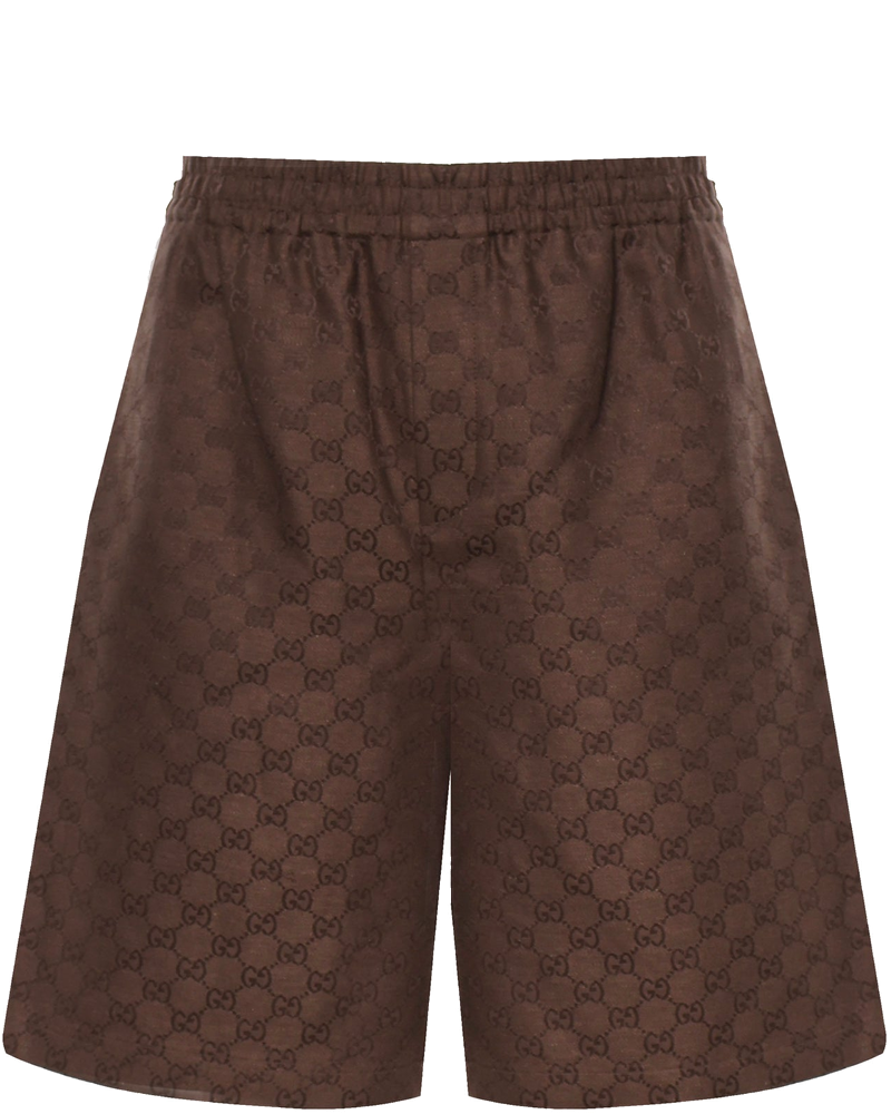 Оригінальна Shorts In Tessuto Gg In Misto Lino Gucci