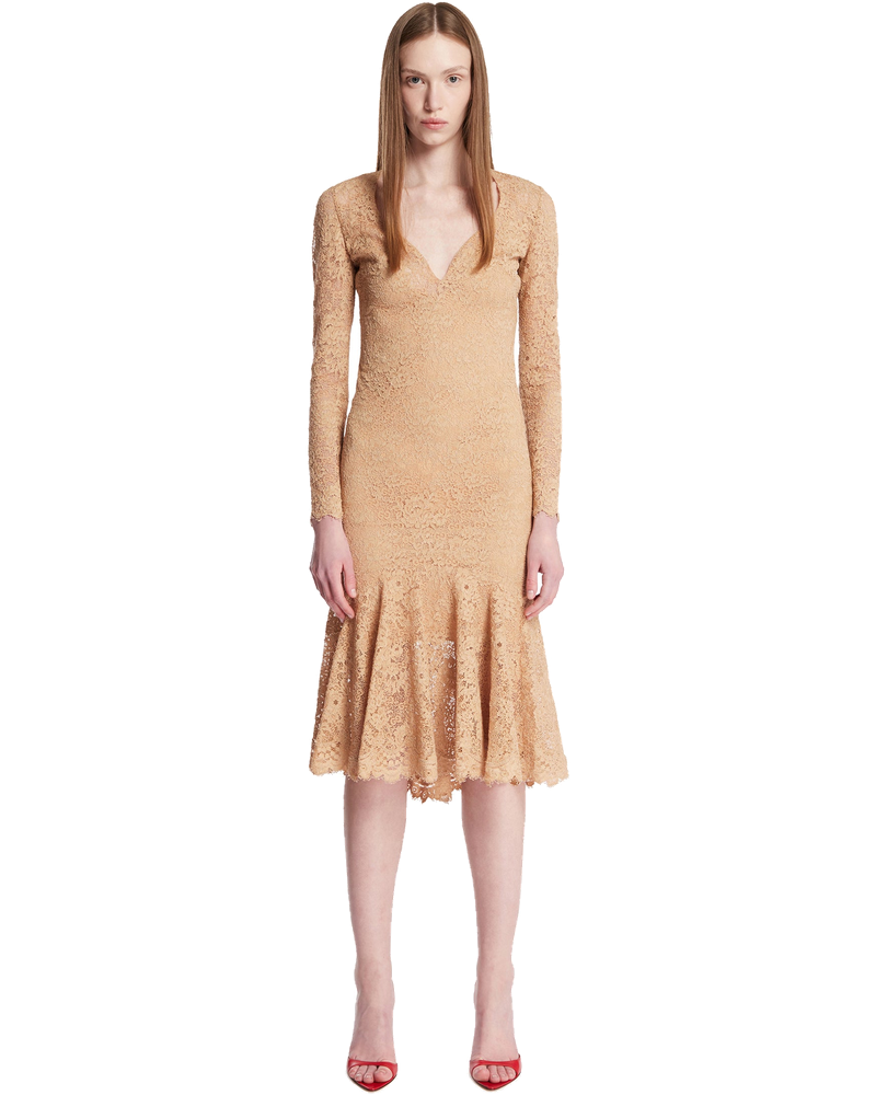 Beige Gg Floral Motif Lace Dress Gucci оригінал – Купити в Україні