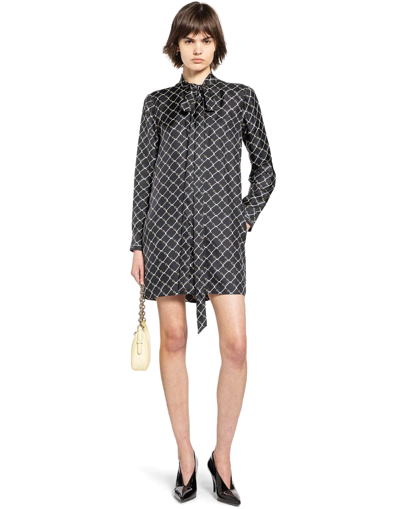 Horsebit Print Silk Twill Dress Gucci – Гарантія оригінальності