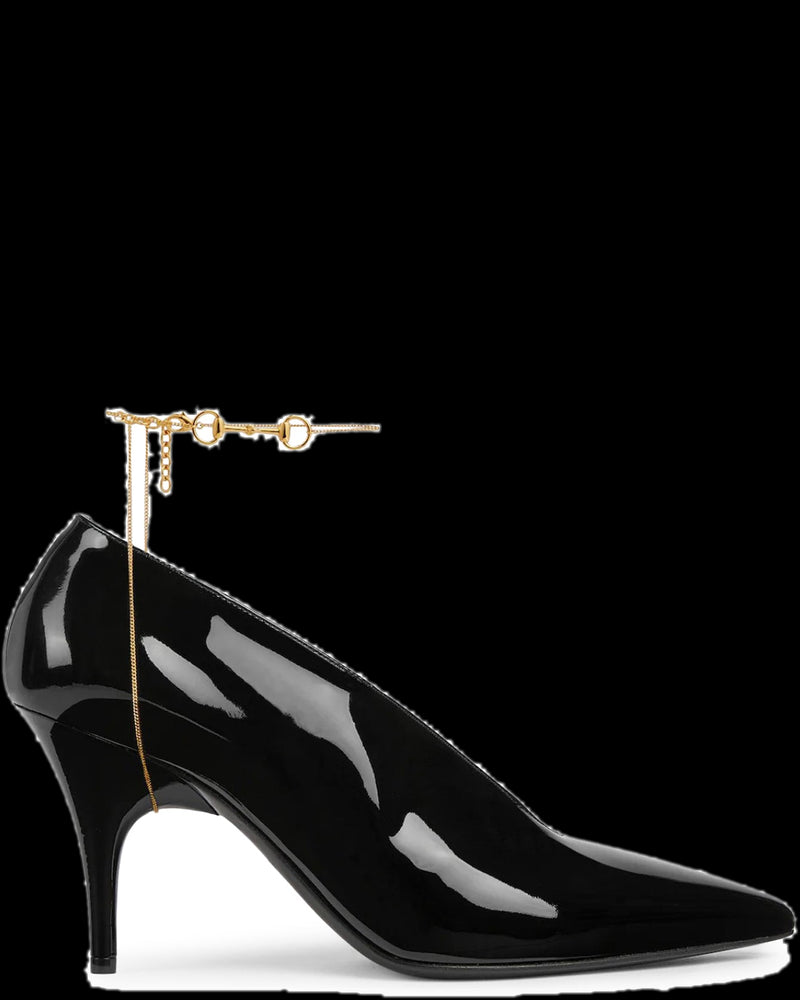 BG_REMOVED_CATALOG_97 PATENT LEATHER SABOT WITH HEEL - GUCCI