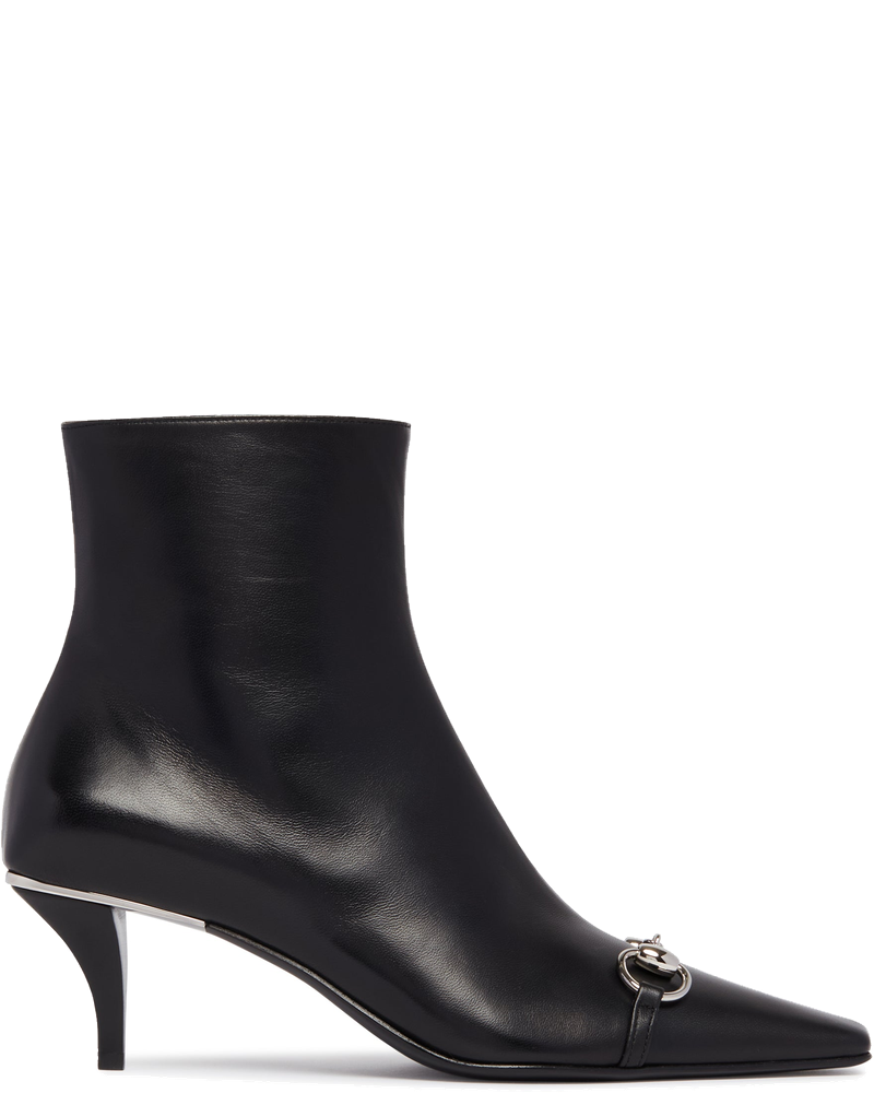 Black Leather Vittoria Ankle Boots Gucci – Гарантія оригінальності