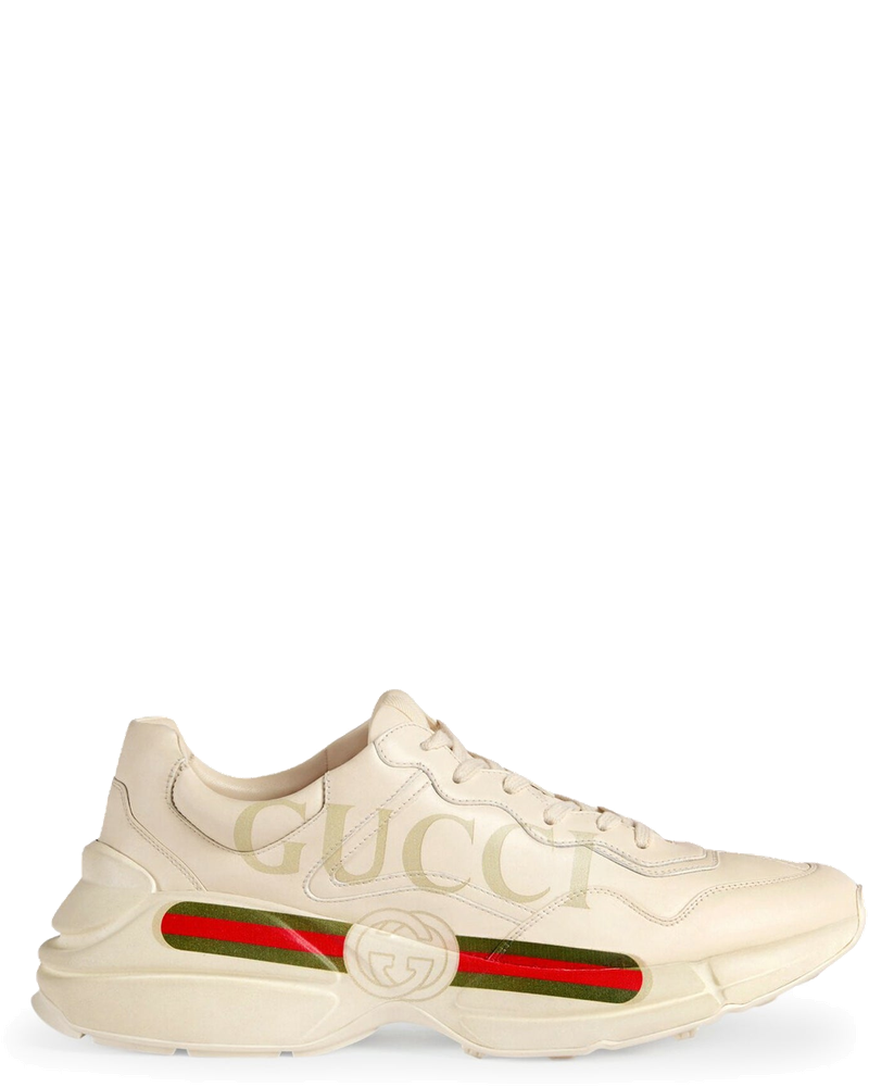 Оригінальна Men`s Rhyton Leather With Gucci Logo Gucci