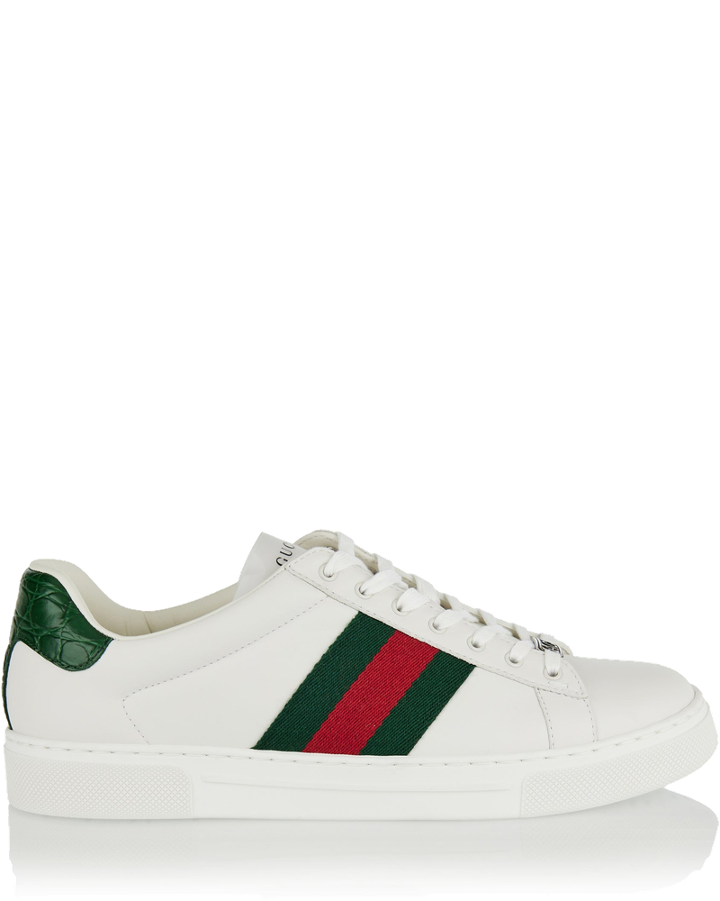 Ace Web Stripe Leather Sneakers Gucci – Гарантія оригінальності