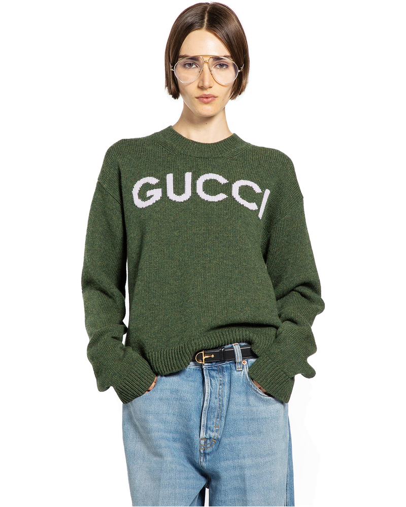 Оригінальна Intarsia Wool Sweater Gucci