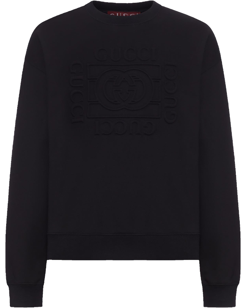 Brushed Cotton Jersey Sweatshirt With Logo Gucci оригінал – Купити в Україні