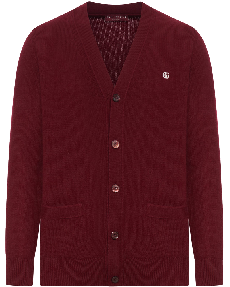 Оригінальна Cashmere Cardigan With Logo On The Chest Gucci