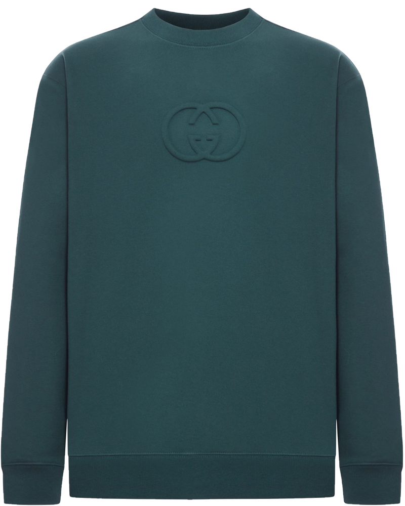 Оригінальна Cotton Sweatshirt With Embossed Logo Gucci