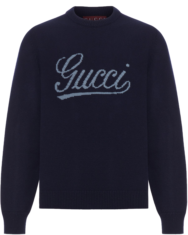 Оригінальна Wool Sweater With Contrasting Front Gucci Logo Gucci