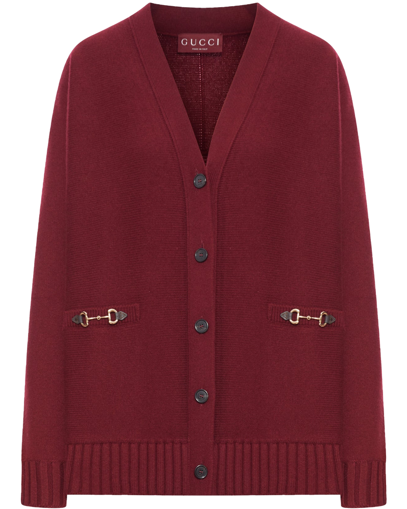 Wool Cardigan With Golden Clips Gucci – Гарантія оригінальності