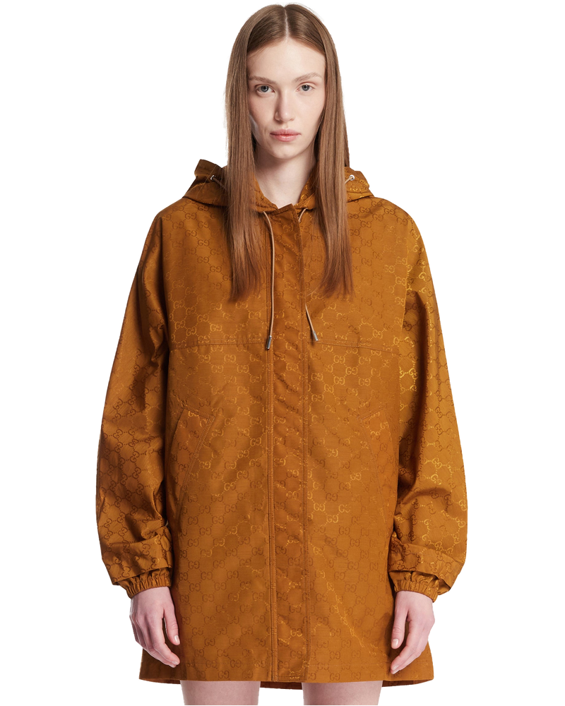Beige Gg Fabric Hooded Jacket Gucci – Гарантія оригінальності