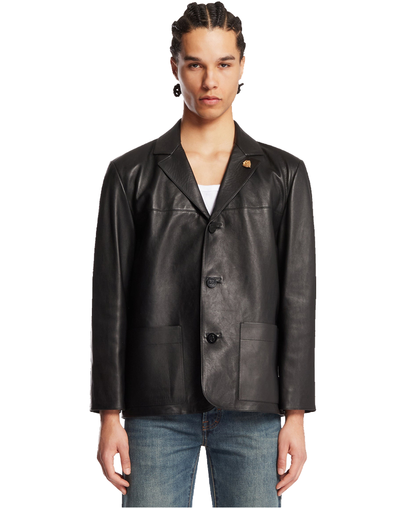 Оригінальна Black Nappa Leather Jacket Gucci
