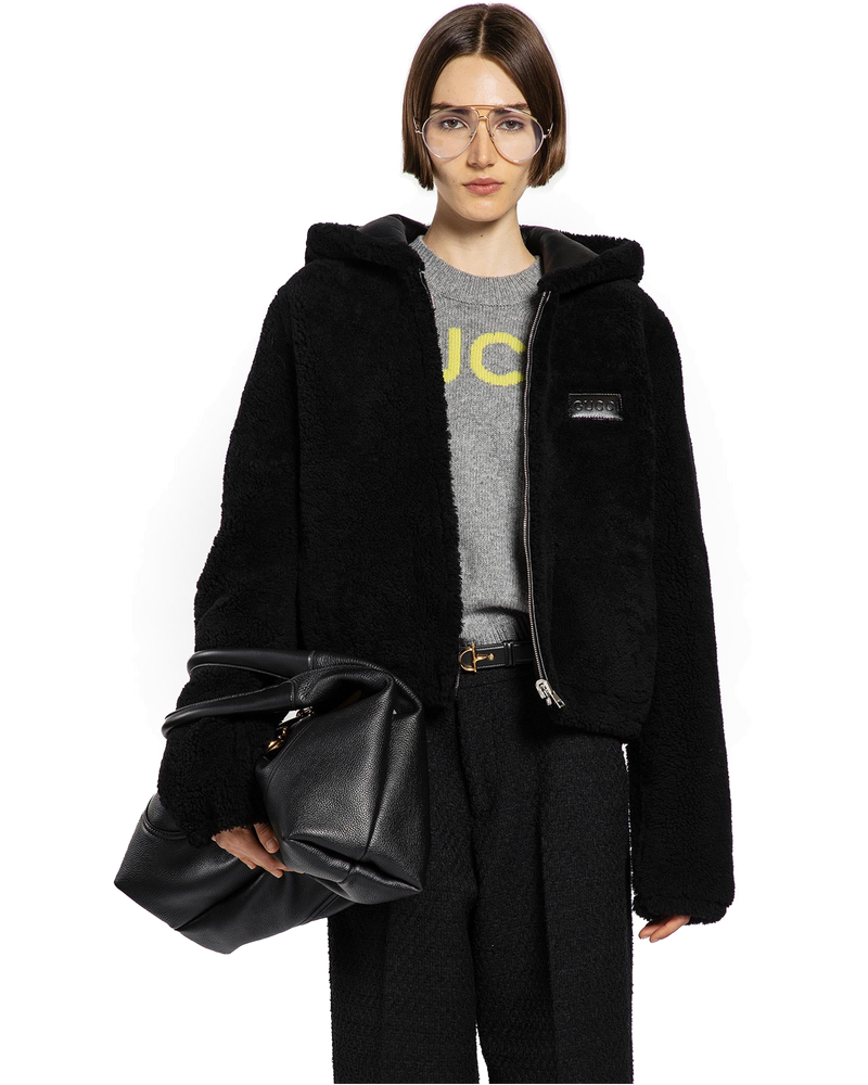 Оригінальна Reversible Shearling Bomber Jacket Gucci