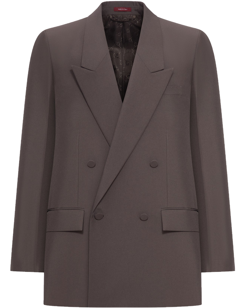 Оригінальна Double-Breasted Wool Gabardine Jacket Gucci