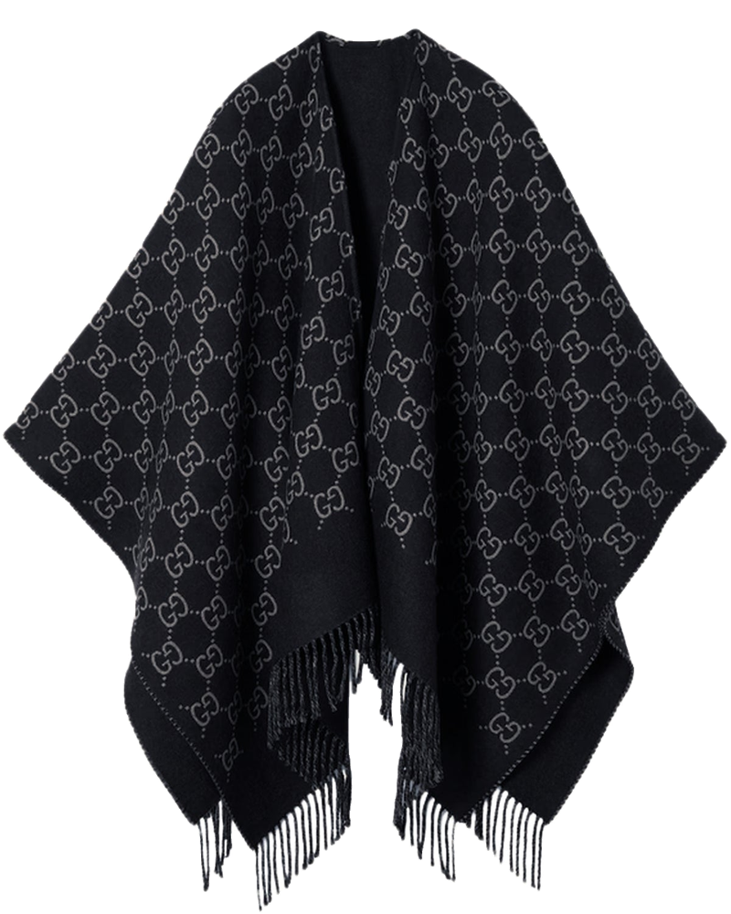 Gg Wool Jacquard Cape Gucci оригінал – Купити в Україні
