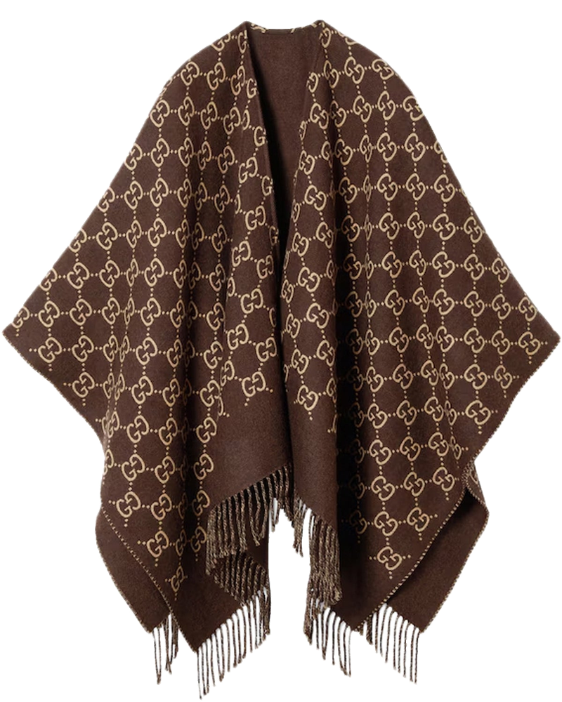Gg Wool Jacquard Cape Gucci оригінал – Купити в Україні