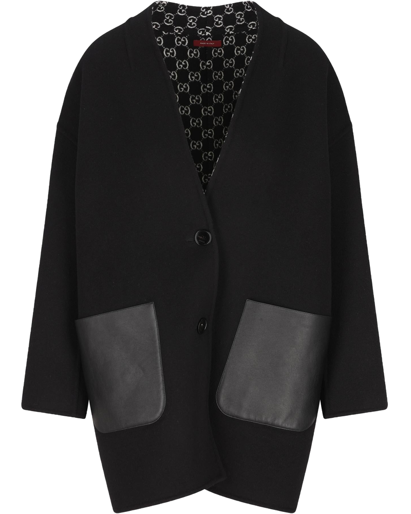 Оригінальна Cappotto Reversibile In Lana E Seta Gucci