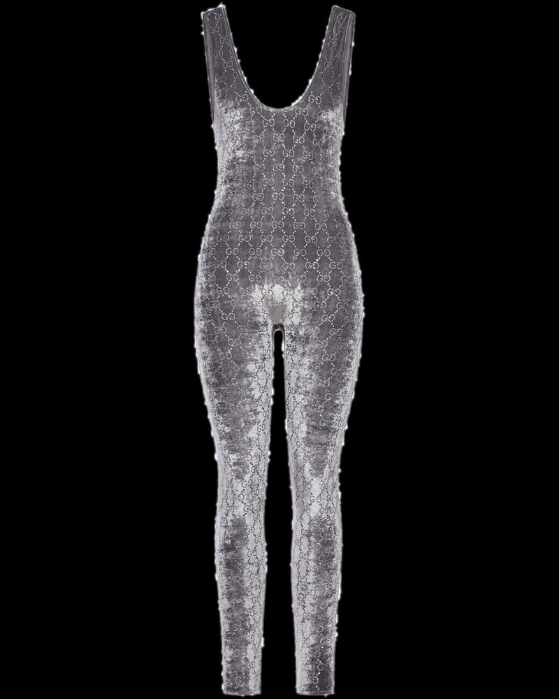 BG_REMOVED_CATALOG_JUMPSUIT WITH GG CRYSTAL EMBROIDERY - GUCCI