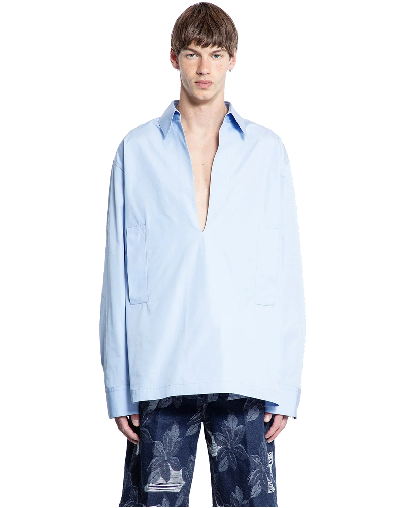 V-Neck Cotton Poplin Shirt Gucci оригінал – Купити в Україні