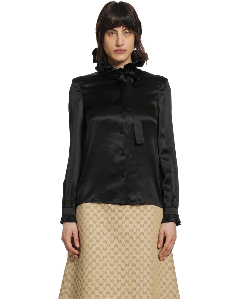Silk Satin Ruffled Shirt Gucci оригінал – Купити в Україні