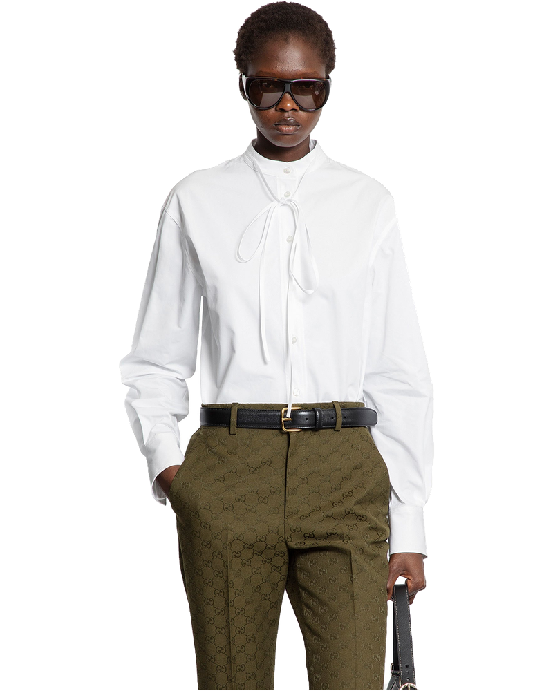 Half-Button Shirt In Heavy Cotton Poplin Gucci оригінал – Купити в Україні