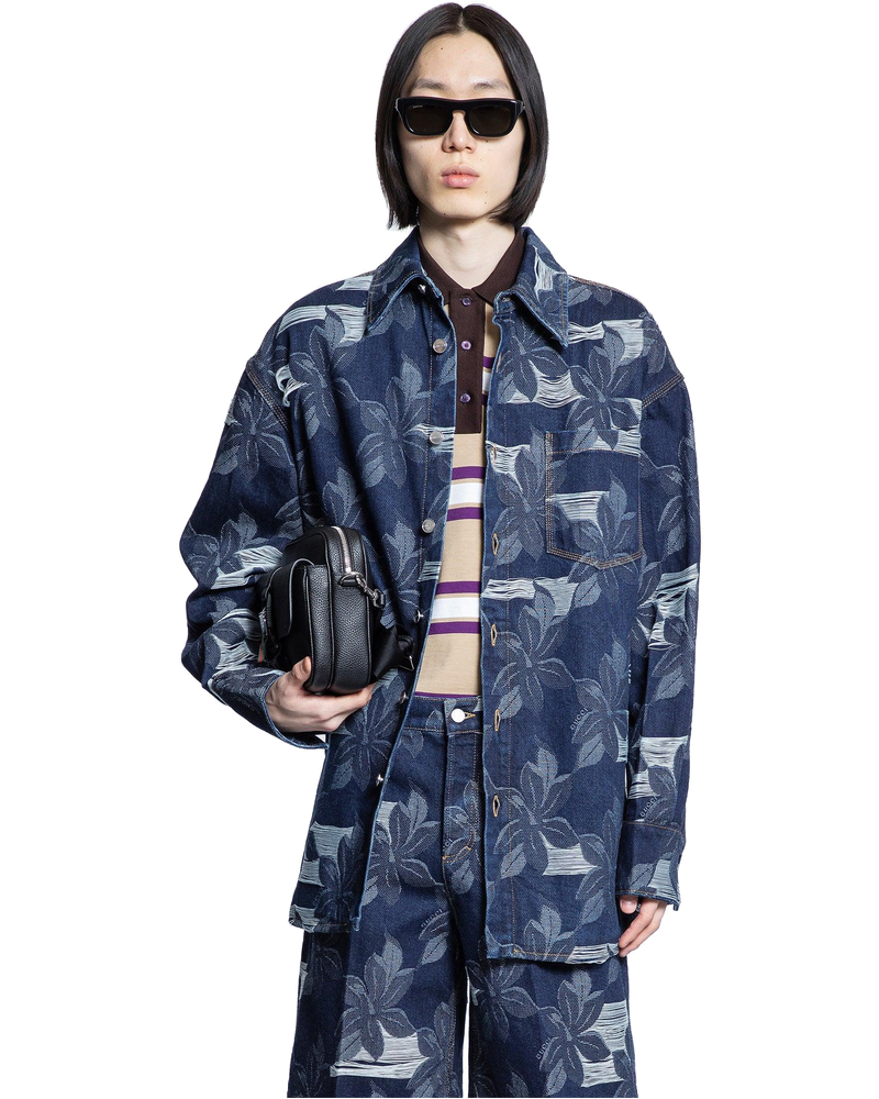 Floral Jacquard Denim Shirt Gucci оригінал – Купити в Україні