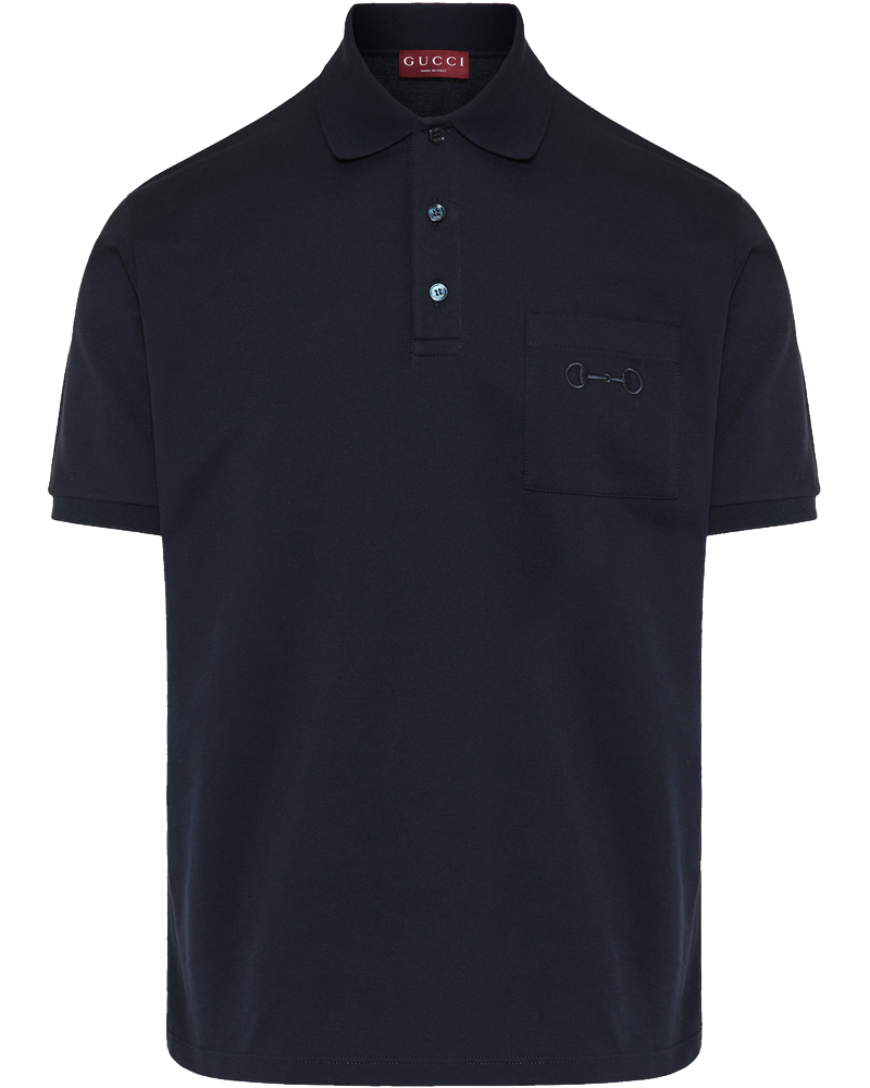 Оригінальна Cotton Piqué Polo Shirt With Embroidery Gucci