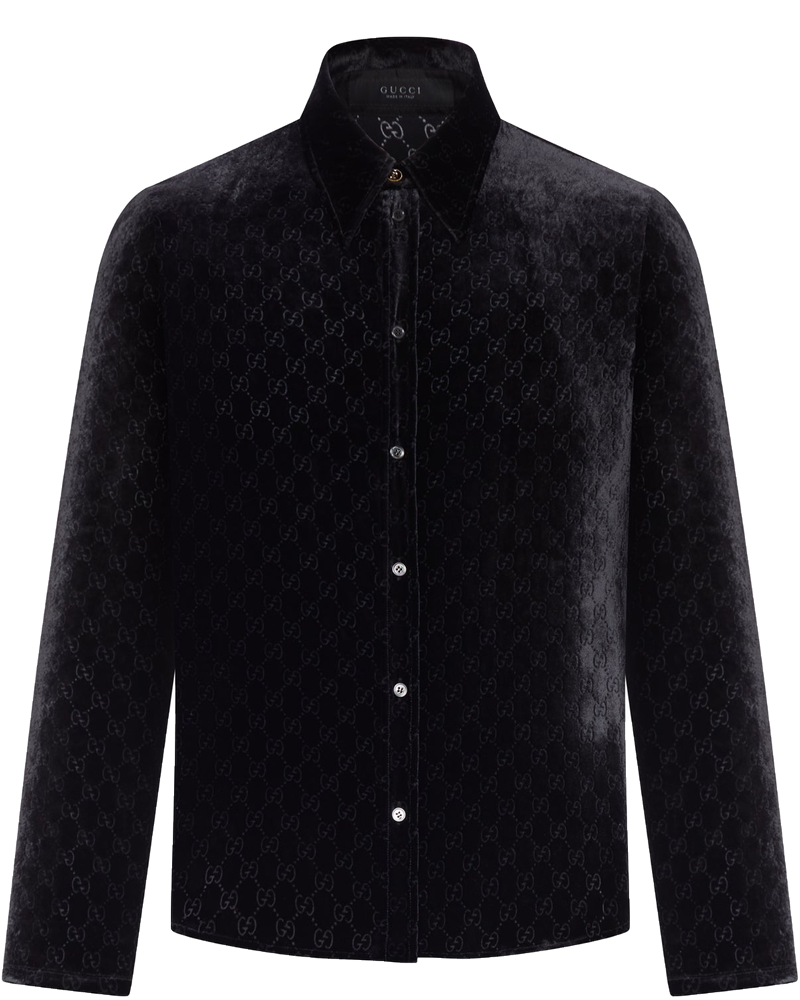 Оригінальна Dévoré Gg Stretch Velvet Shirt Gucci