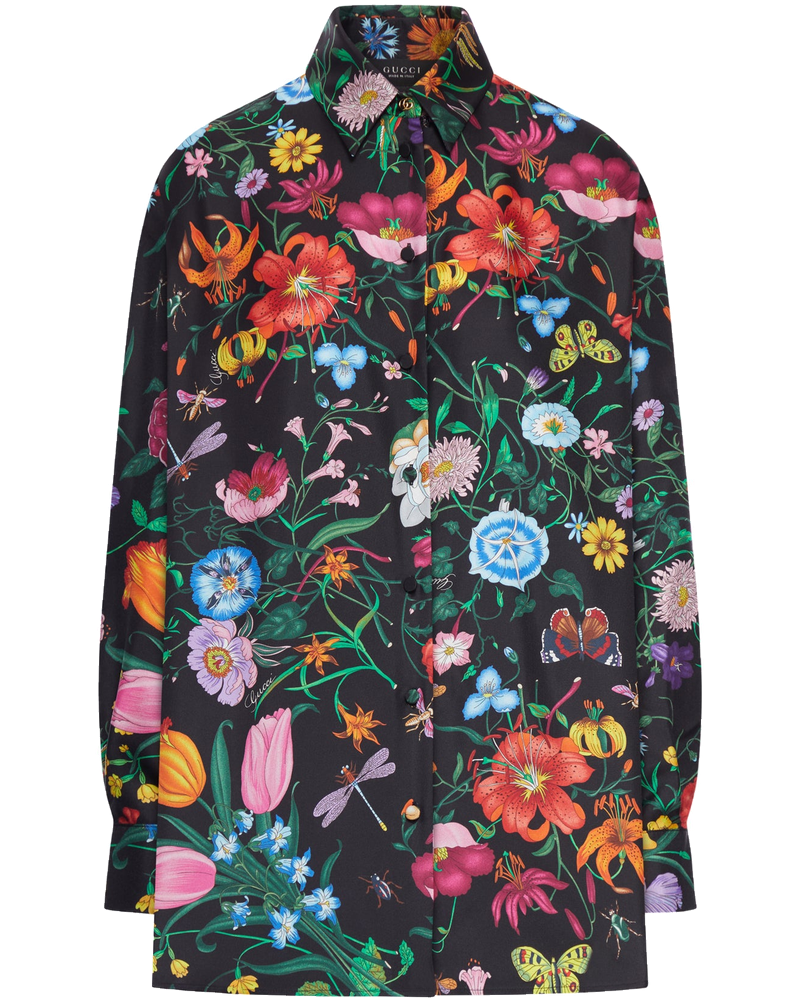 Printed Silk Twill Shirt Gucci – Гарантія оригінальності