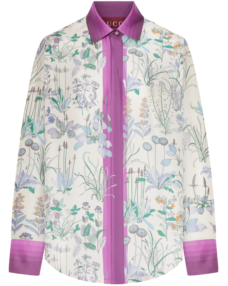 Printed Silk Twill Shirt Gucci – Гарантія оригінальності