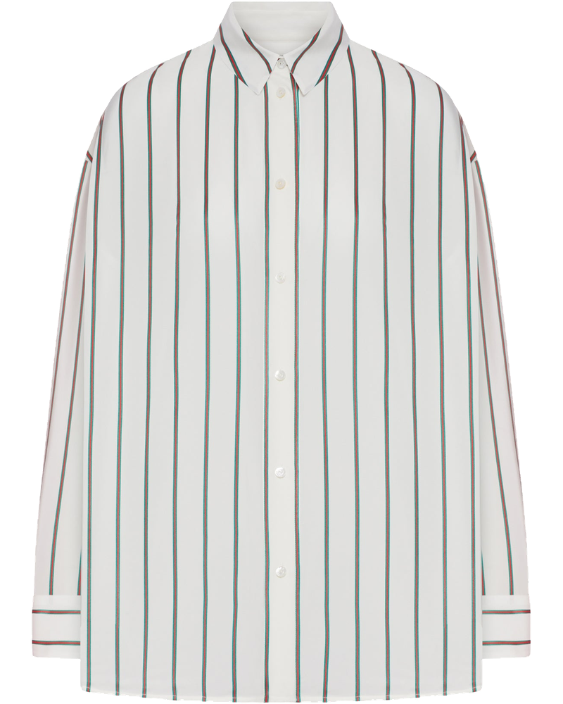 Оригінальна Vertical Striped Silk Shirt Gucci