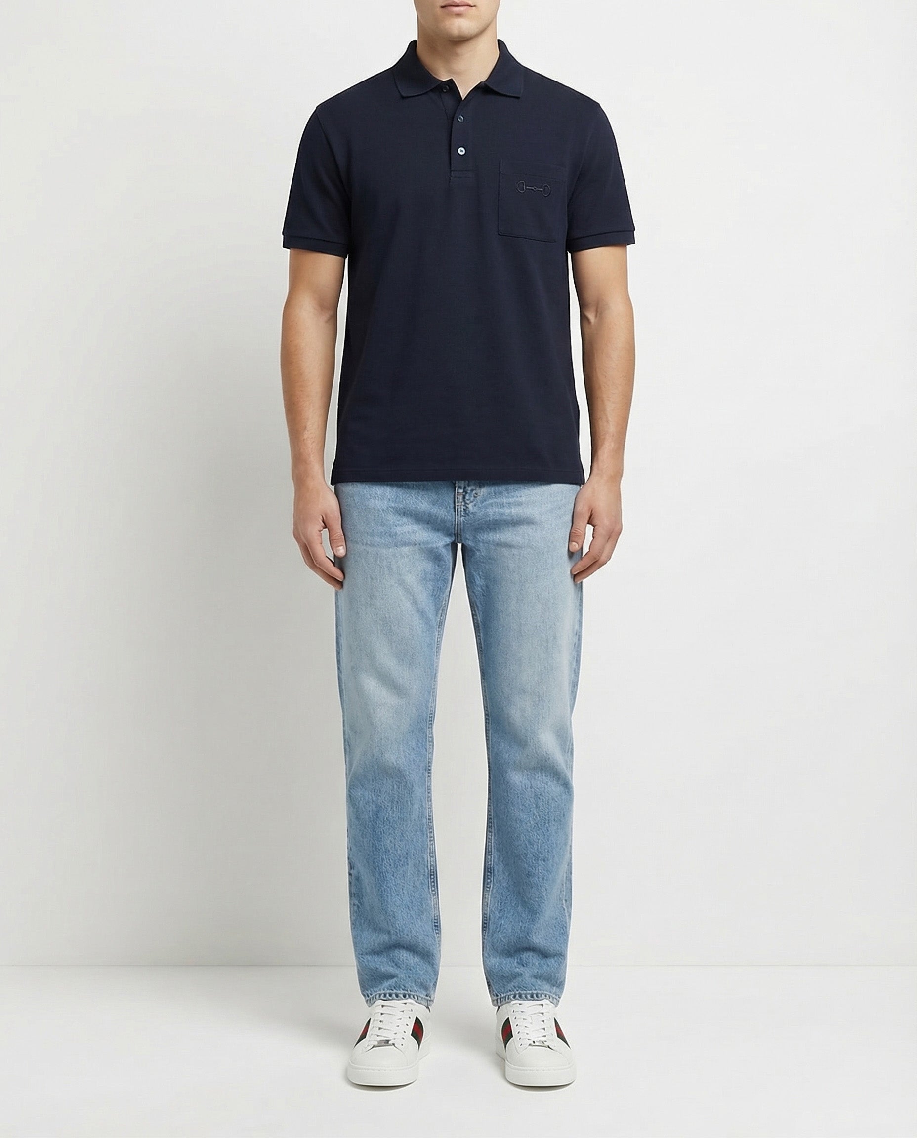 Оригінальна Cotton Denim Trousers Gucci – вид ззаду