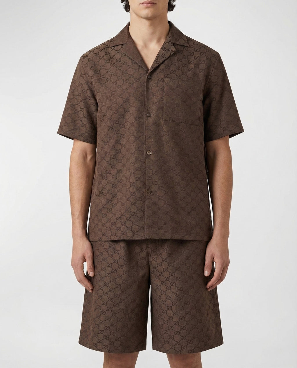 Gg Canvas Linen Blend Shorts Gucci оригінал – Купити в Україні – вид ззаду