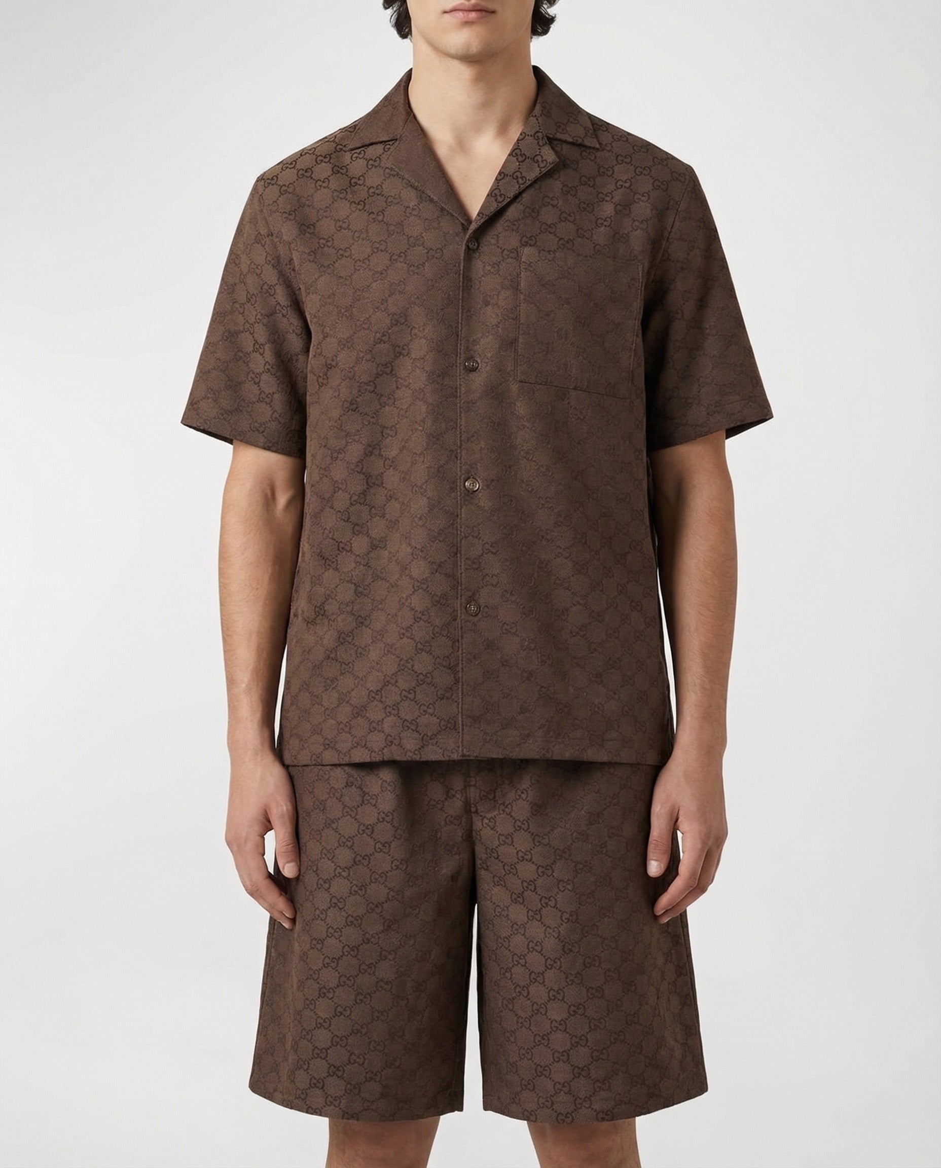 Gg Canvas Linen Blend Shorts Gucci оригінал – Купити в Україні – вид ззаду