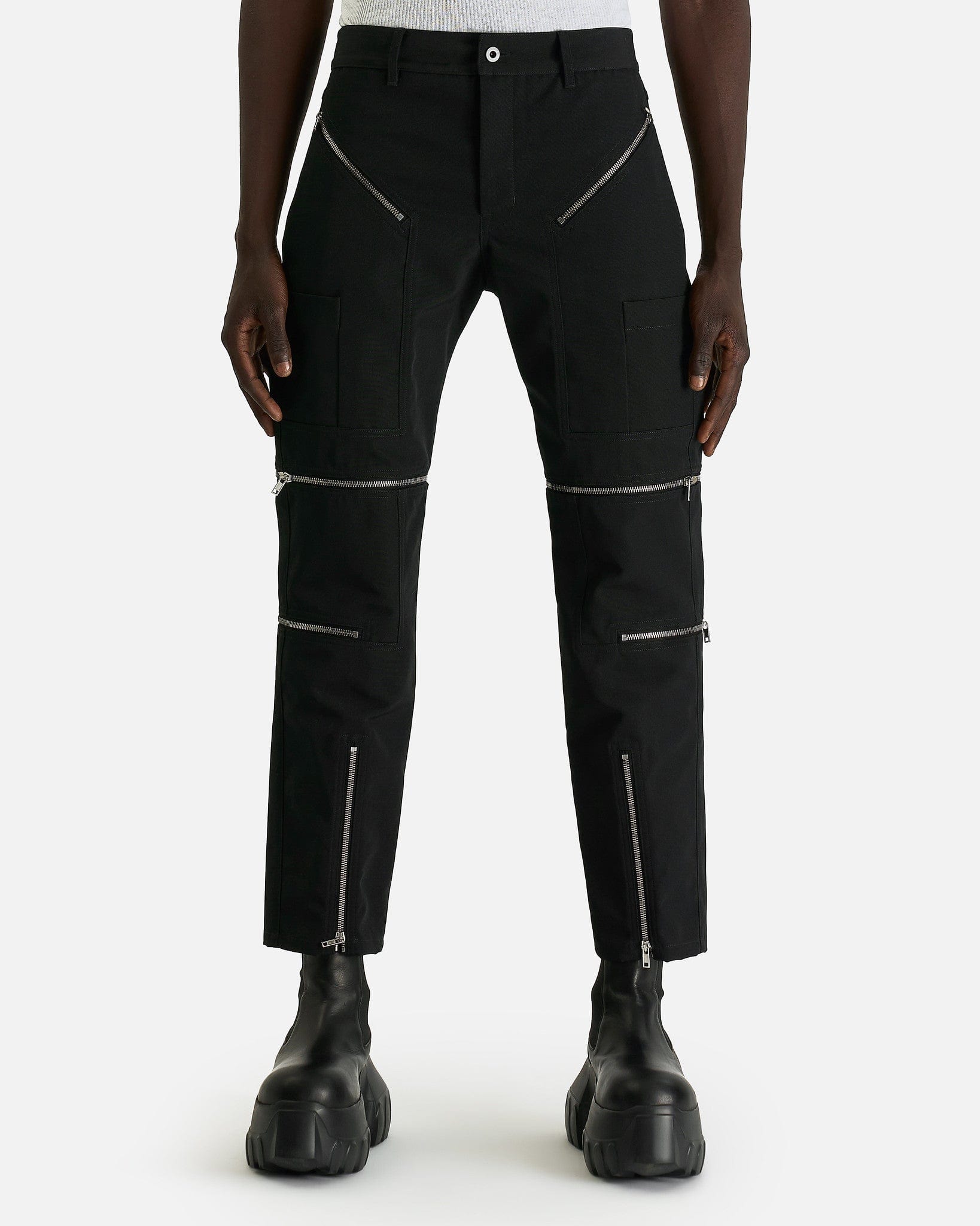 Headon Convertible Pant In Black Rick owens – Гарантія оригінальності – боковий вид
