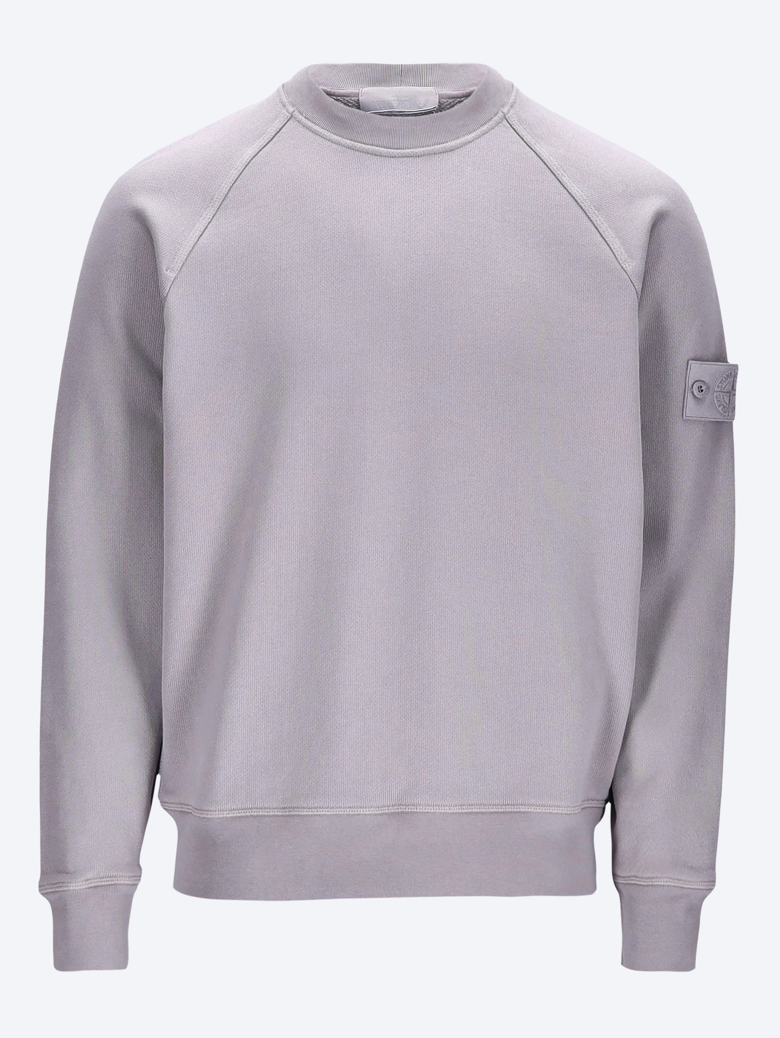 Heavy Organic Cotton Fleece Sweatshirt Stone island оригінал – Купити в Україні – боковий вид