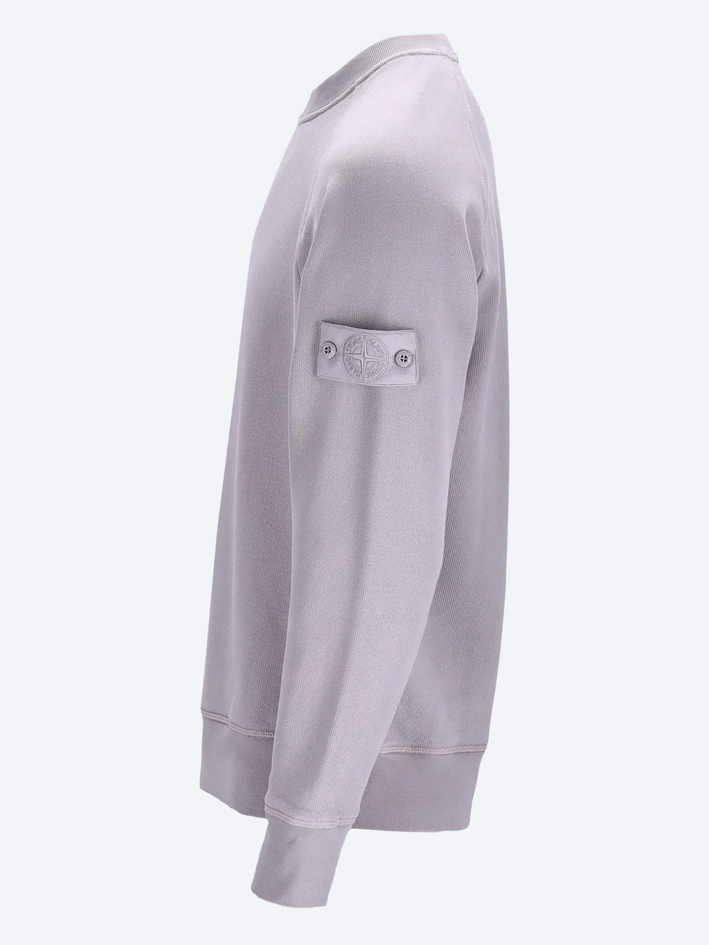 Heavy Organic Cotton Fleece Sweatshirt Stone island оригінал – Купити в Україні – вид ззаду