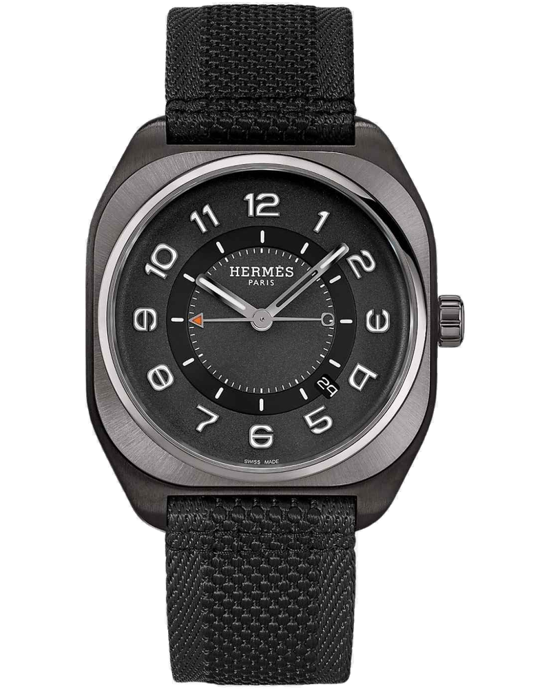 H08 42mm Titanium Watch With Black Webbing Strap Hermes оригінал – Купити в Україні