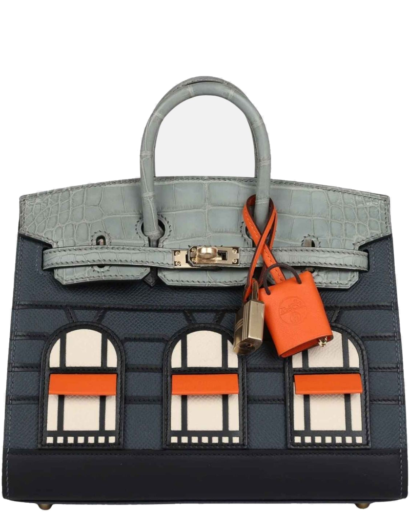 Оригінальна Birkin 20 Faubourg Rainy Days Gris Misty Pbhw Hermes
