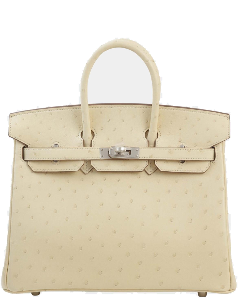 Оригінальна Birkin 25 Ostrich Parchemin Phw Hermes
