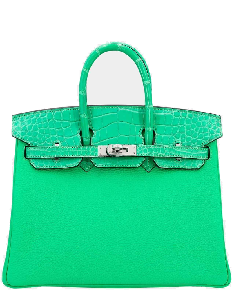 Оригінальна Birkin 25 Touch Togo-Matte Alligator Vert Comics Phw Hermes