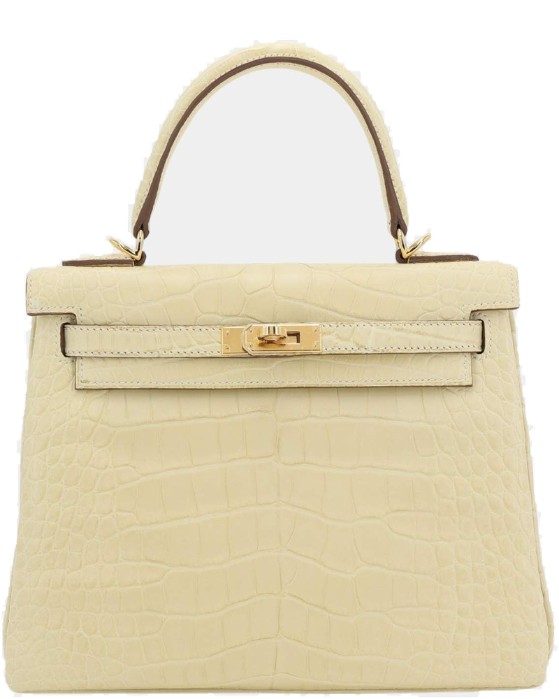 Оригінальна Kelly 25 Alligator Vanille Ghw Hermes