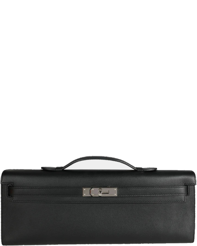 Оригінальна Kelly Cut Clutch Swift Black Phw Hermes