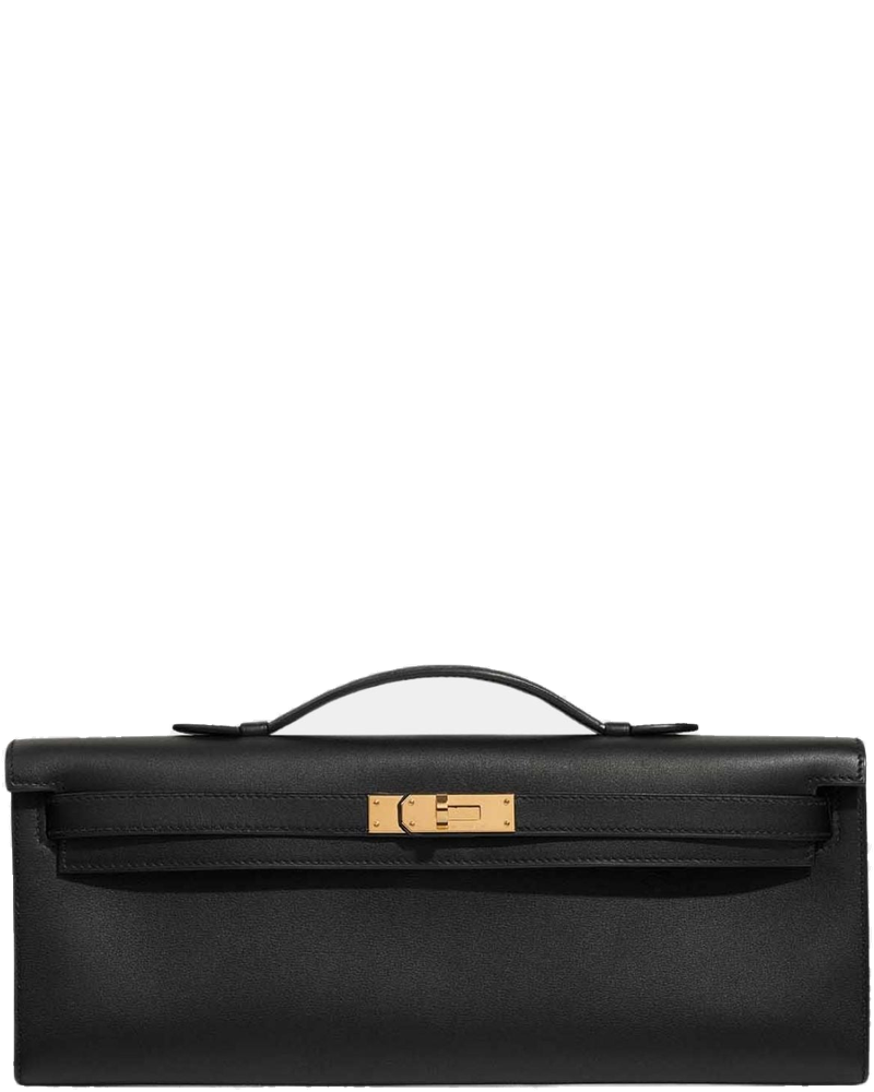 Kelly Cut Clutch Swift Black Ghw Hermes – Гарантія оригінальності