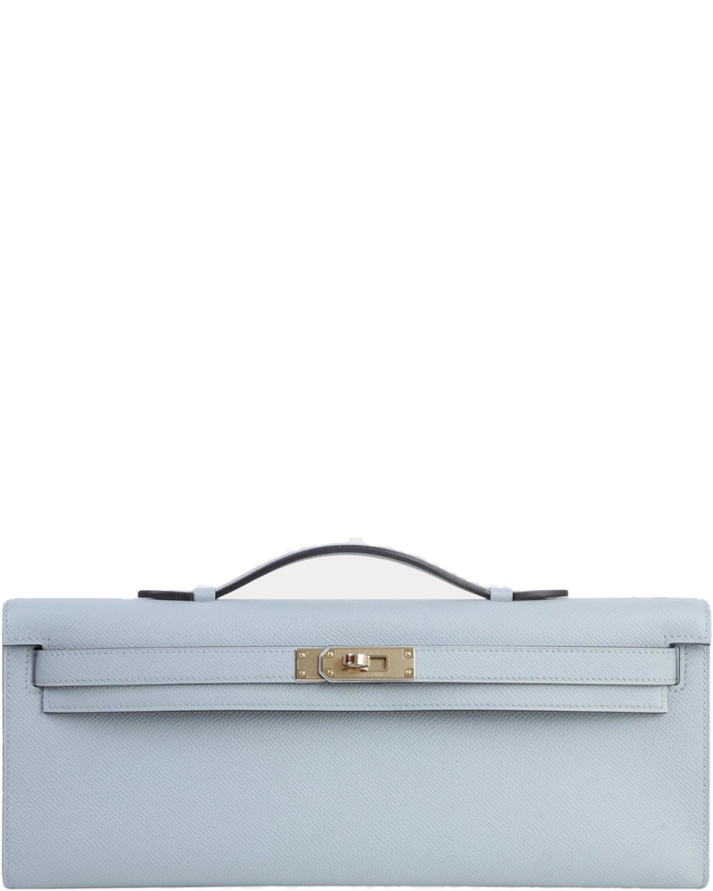 Оригінальна Kelly Cut Epsom Bleu Glacier Pbhw Hermes