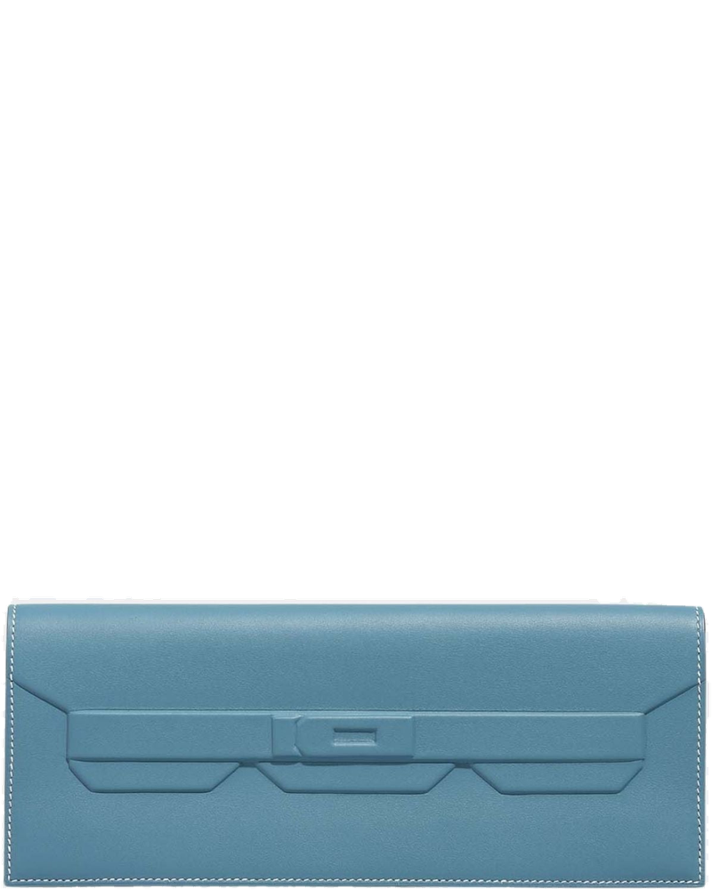 Оригінальна Kelly Cut Shadow Clutch Swift Bleu Jean Hermes