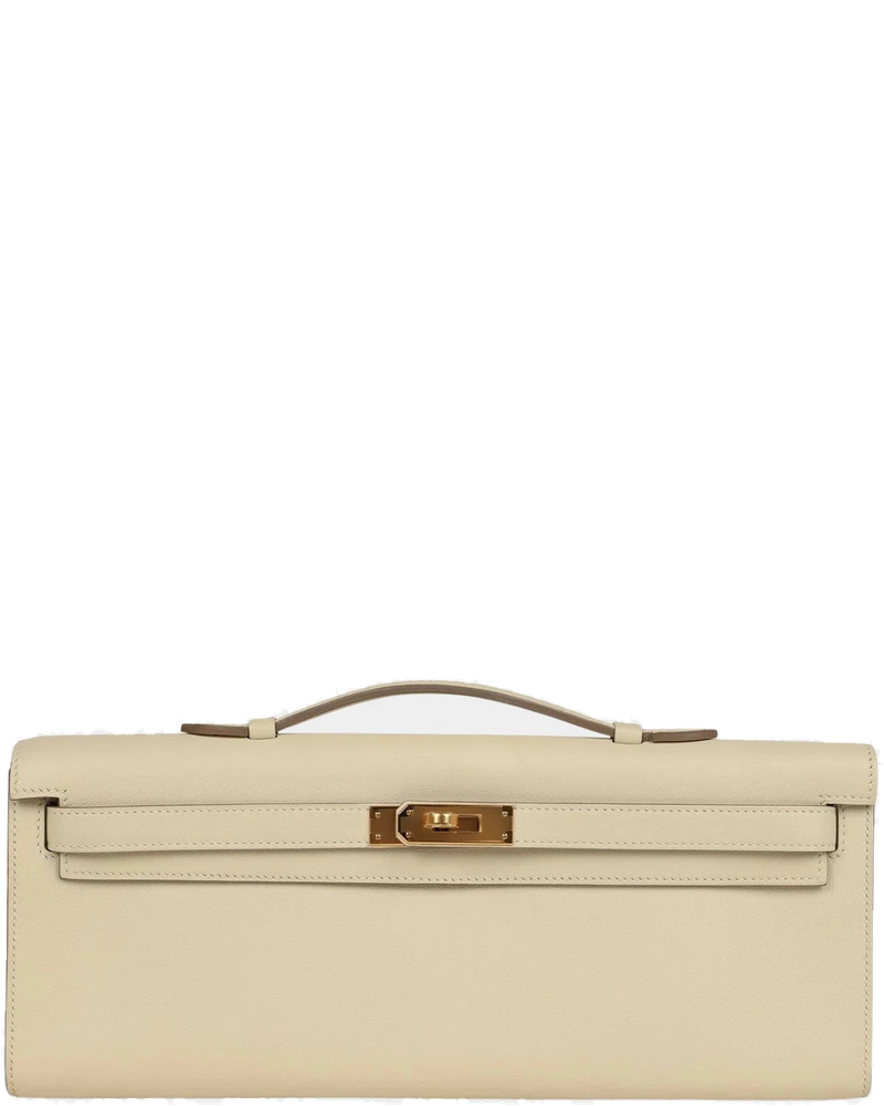Kelly Cut Clutch Swift Craie Ghw Hermes – Гарантія оригінальності