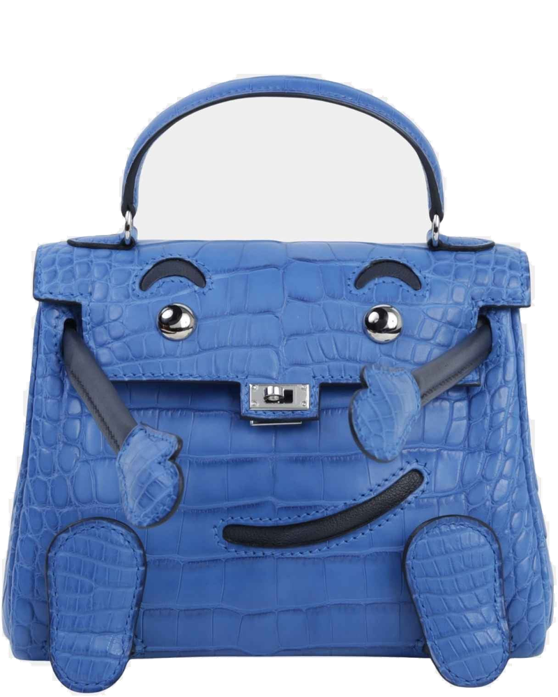 Kelly Doll Matte Alligator Bleu Zellige Phw Hermes – Гарантія оригінальності