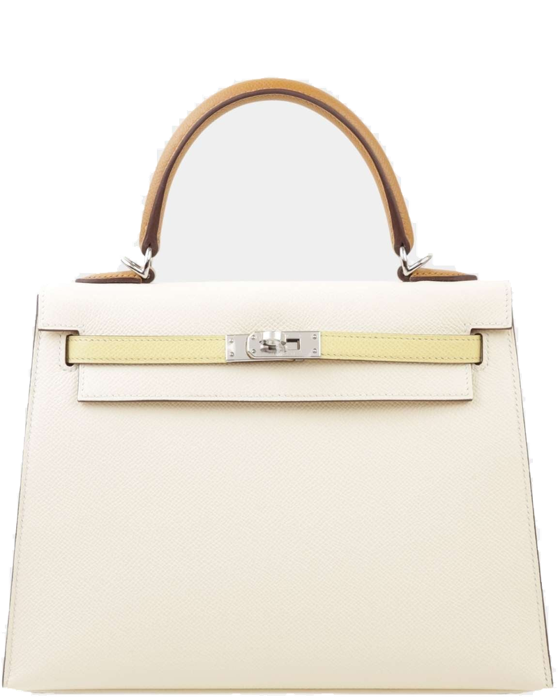 Kelly 25 Epsom Sellier Jaune Poussin Hermes оригінал – Купити в Україні
